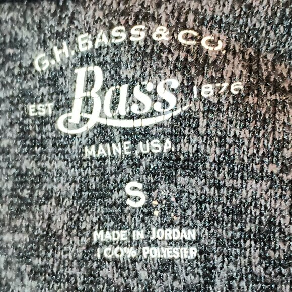 GH Bass Black Track Jacket S Women Zip-up Lightweight Fleece Textured Pockets - Picture 6 of 7